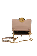 Roberto Cavalli Brown/Beige Snakeskin Crossbody Bag