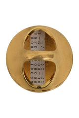 Roberto Cavalli Crystal Crusted Logo Ring