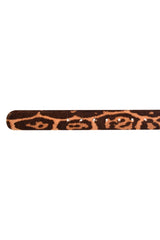 Roberto Cavalli Leopard Calf Hair Logo Belt