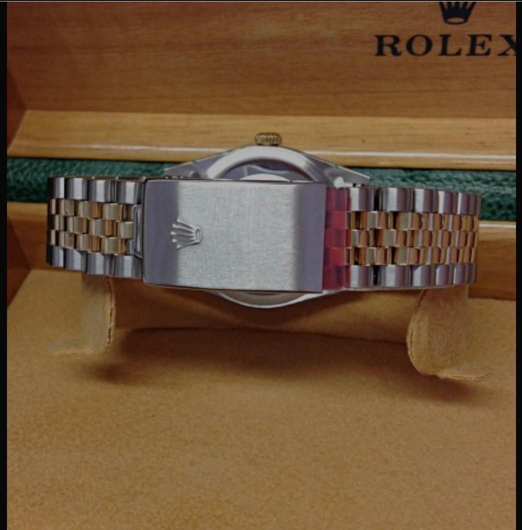 ROLEX DATEJUST 16233 BI COLOR TAPESTRY DIAL WATCH