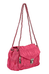 Prada Tessuto Gaufre Flap Chain Shoulder Bag
