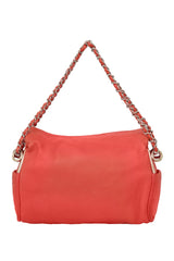 Chanel Calfskin Leather Fold Over Chain Shoulder Bag