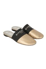 Givenchy Size- EU 36 Bedford Metallic Gold Leather Flat Mules