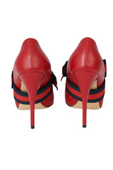 Gucci Size- EU 37.5 Grosgrain Web Crystal Bow Sylvie Pumps