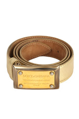 Dolce & Gabbana Size-75 Cm/30 Inch Gold Women'S Belt