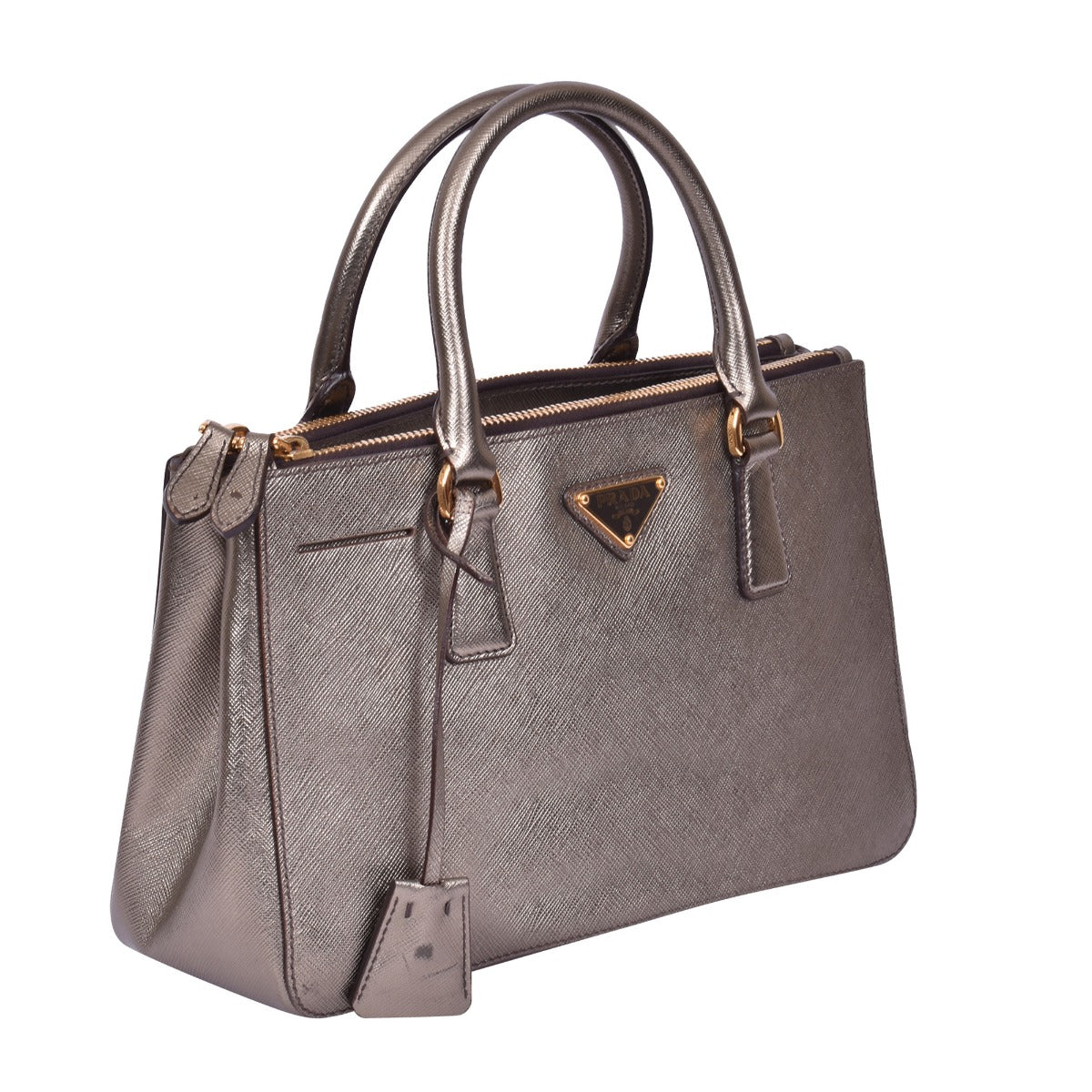 Prada Saffiano Double Zip Tote Bag