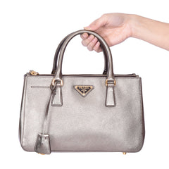 Prada Saffiano Double Zip Tote Bag