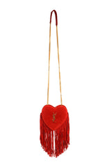 Saint Laurent Love Heart' Fringed Shoulder Bag