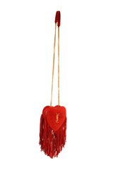 Saint Laurent Love Heart' Fringed Shoulder Bag
