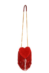 Saint Laurent Love Heart' Fringed Shoulder Bag