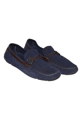 Salvatore Ferragamo Blue Suedegancini Loafers