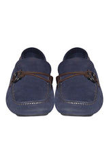 Salvatore Ferragamo Blue Suedegancini Loafers