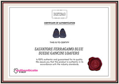 Salvatore Ferragamo Blue Suedegancini Loafers