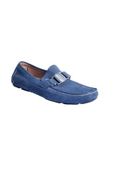 Salvatore Ferragamo Blue Suede Loafersvrt147-10