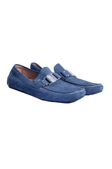 Salvatore Ferragamo Blue Suede Loafersvrt147-10