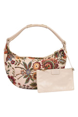 Salvatore Ferragamo Floral Weaved Hobo Bag