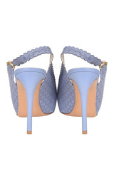 Salvatore Ferragamo Laser Cut Slingback Heels