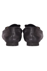 Salvatore Ferragamo Leather Vara Bow Flats