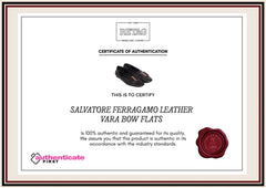 Salvatore Ferragamo Leather Vara Bow Flats