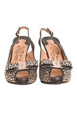 Salvatore Ferragamo Louvre Scilla Bow Slingback Sandals