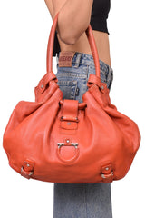 salvatore-ferragmo-orange-leather-gancinilucchetto-hobo-bag