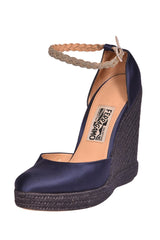 Salvatore Ferragamo Satin Espadrille Wedges