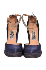 Salvatore Ferragamo Satin Espadrille Wedges