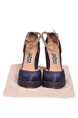 Salvatore Ferragamo Satin Espadrille Wedges