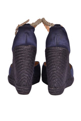 Salvatore Ferragamo Satin Espadrille Wedges