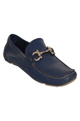 Salvatore Ferragamo Slip On Blue Loafers