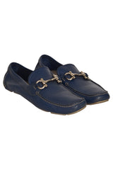 Salvatore Ferragamo Slip On Blue Loafers