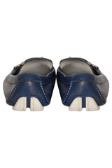 Salvatore Ferragamo Slip On Blue Loafers