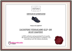 Salvatore Ferragamo Slip On Blue Loafers