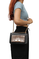 Salvatore Ferragamo Snake Embossed Sling Bag