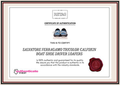 Salvatore Ferragamo Tricolor Calfskin Boat Shoe Driver Loafers