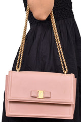 Salvatore Ferragamo Vara Bow Blush Pink Shoulder Bag