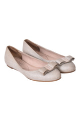 Salvatore Ferragamo Vara Bow Glitter Ballet Flats