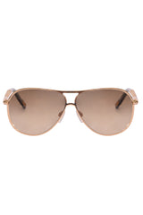 Tod'S Leather Woven Temple Aviator Sunglasses