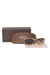 Tod'S Leather Woven Temple Aviator Sunglasses