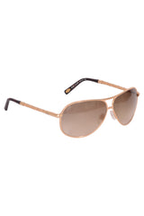 Tod'S Leather Woven Temple Aviator Sunglasses
