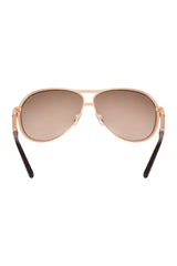 Tod'S Leather Woven Temple Aviator Sunglasses
