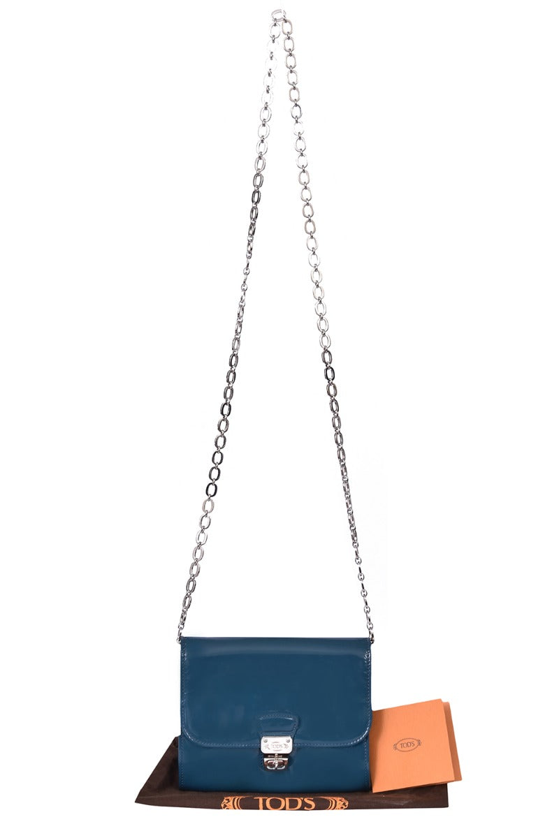 tod-s-patent-leather-teal-crossbody-bag