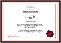 Tod'S Tortoise Leather Trim Sunglasses