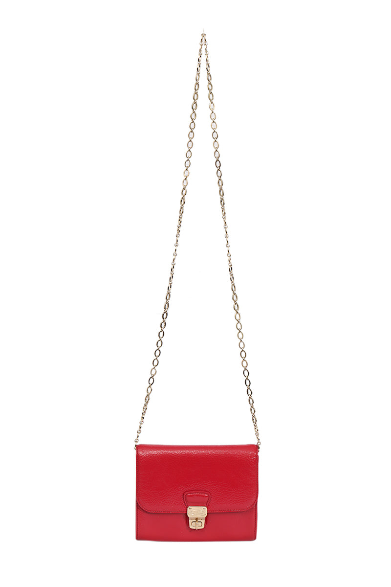 Tod'S Leather Red Sling Bag