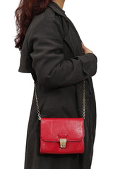 Tod'S Leather Red Sling Bag