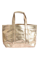 Tory Burch Golden Metallic Travel Tote Bag