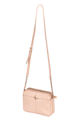 Tory Burch Ivy Leather Beige Crossbody Bag