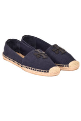 Tory Burch Navy Weston Flat Espadrilles