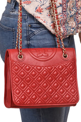 Tory Burch Red Fleming Shoulder Bag