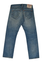 True Religion Ripped Button Denim Jeans